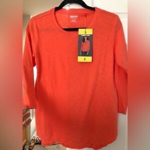 NWT Kirkland Signature Women's cotton slub Long Sleeve Tee Small